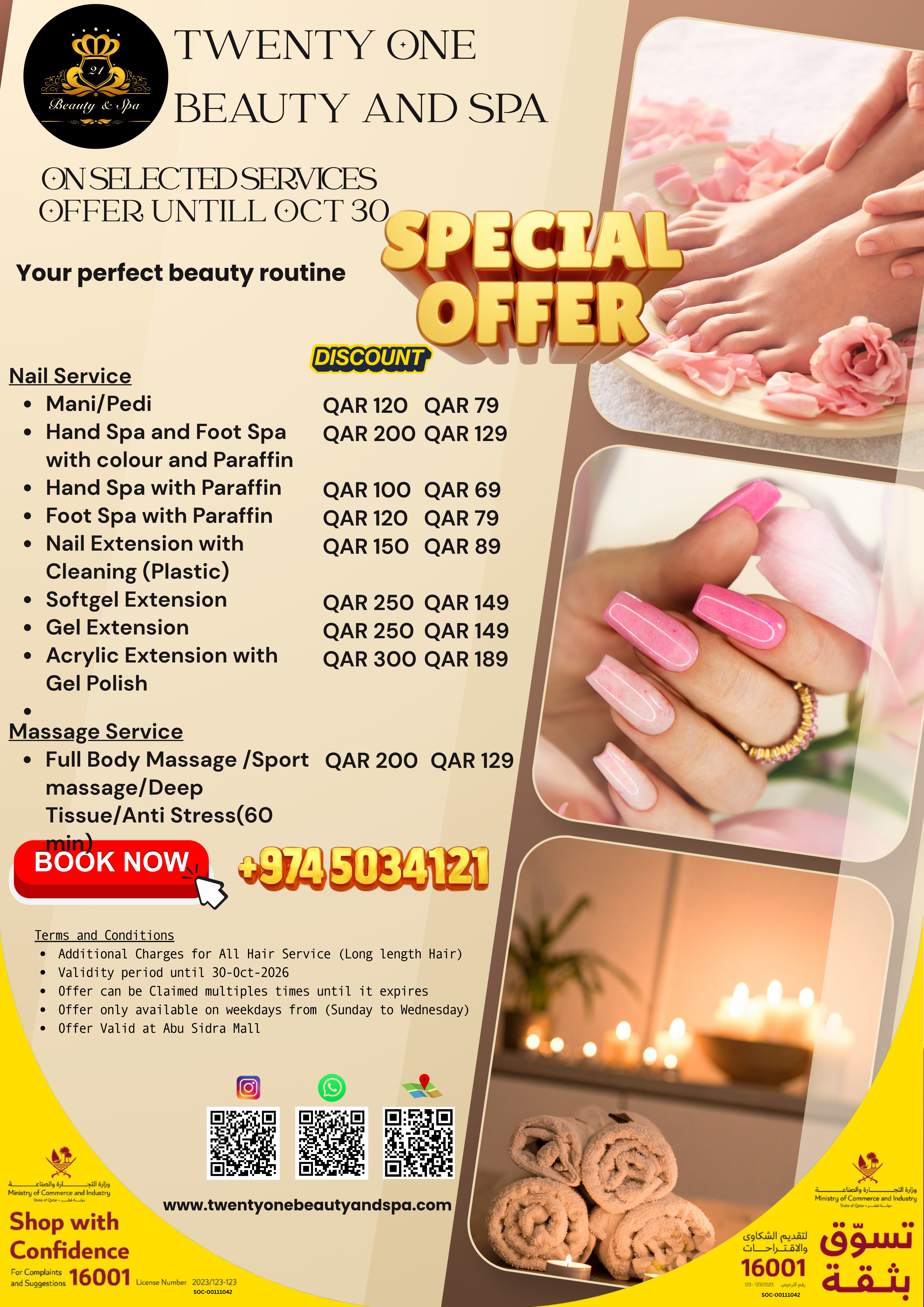 Professional beauty services including hair styling, rejuvenating facials, relaxing massages, threading, waxing, and custom henna at Twenty One Beauty and Spa.